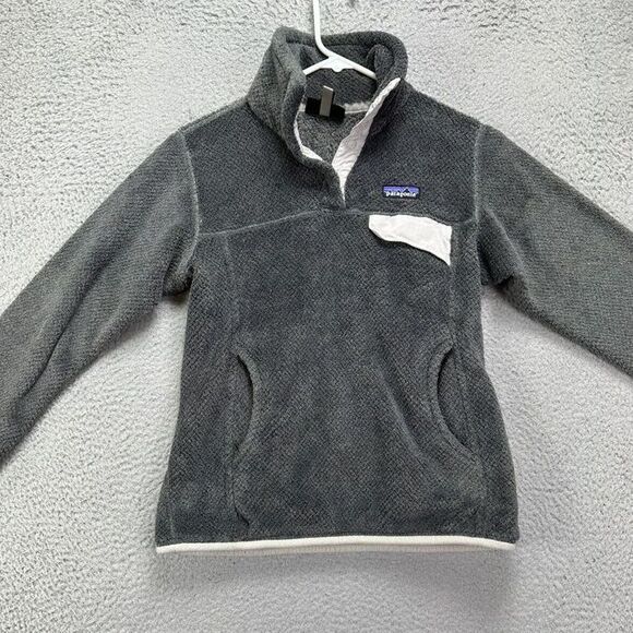Patagonia Fleece Jacket Women XS Grey Polartec Thermal Pro Quarter Snap Pullover